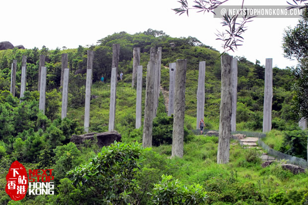 Timber Columns of Wisdom Path on Ngong Ping Timber Columns of Wisdom Path on Ngong Ping