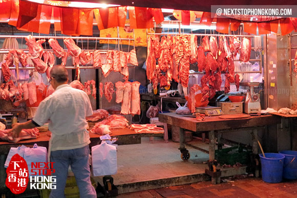 Hong Kong Butcher Store on Wet Market