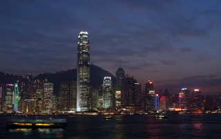 Victoria Harbour in Blue Hour
