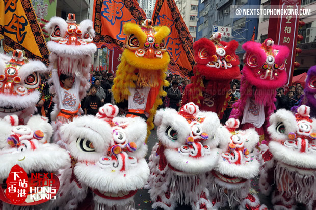 Lion Dance Celebration in Hong Kong