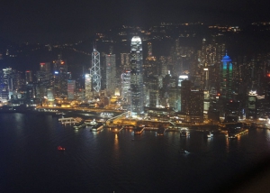 Night View of Victoria Harbour Sky 100