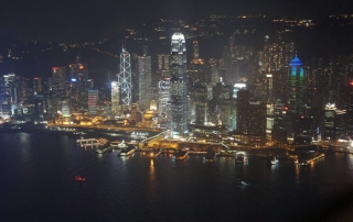 Night View of Victoria Harbour from ICC