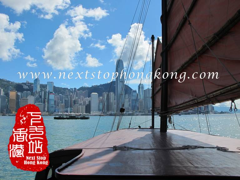 Duk Ling and Star Ferry in front of Hong Kongs Skyline