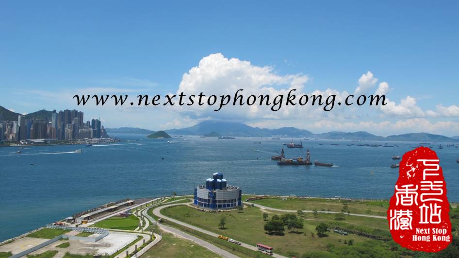 Victoria Harbor from DHL Balloon