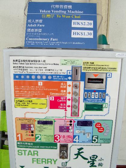 天星小輪自動代幣機