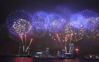Hong Kong New Year’s Eve Countdown Fireworks Display 2013