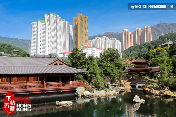 南蓮園池內的松茶榭 (位於亭橋側) 南蓮園池內的松茶榭 (位於亭橋側)