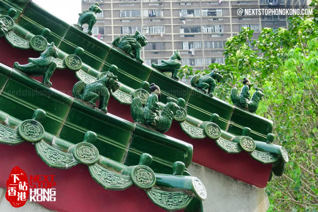 黃大仙祠的房頂裝飾 黃大仙祠的房頂裝飾