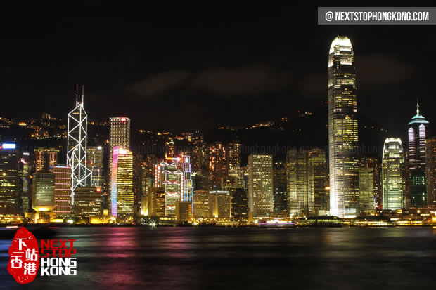 維多利亞港的夜景 維多利亞港的夜景