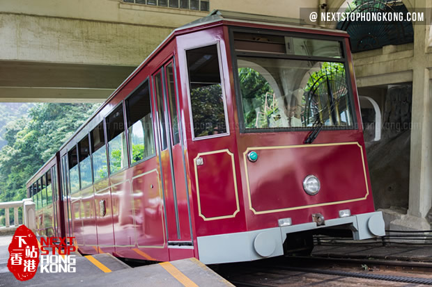 Peak Tram going up to Victoria Peak